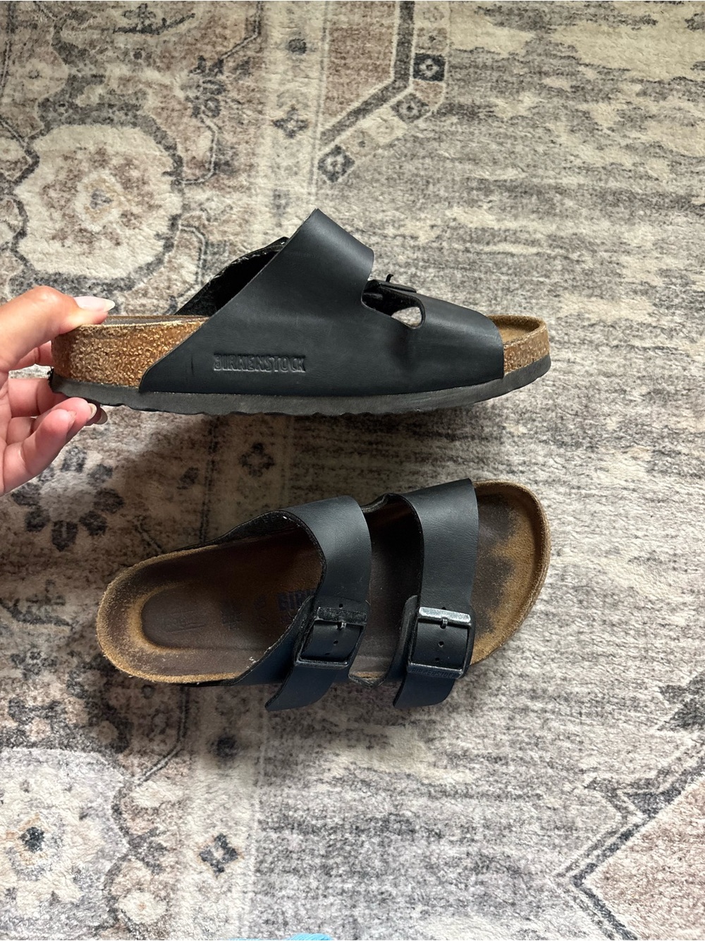 Birkenstock Arizona sandals size 35 in black leather - Picture 8 of 9